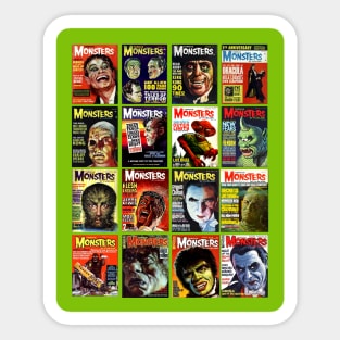 Famous Monsters Collage Series 2 Sticker